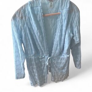 Light Blue Lace Thin Cardigan